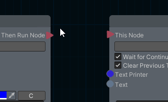 Demonstration of connecting two nodes in the Verb Editor