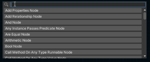 Screenshot of the Node Search Window.